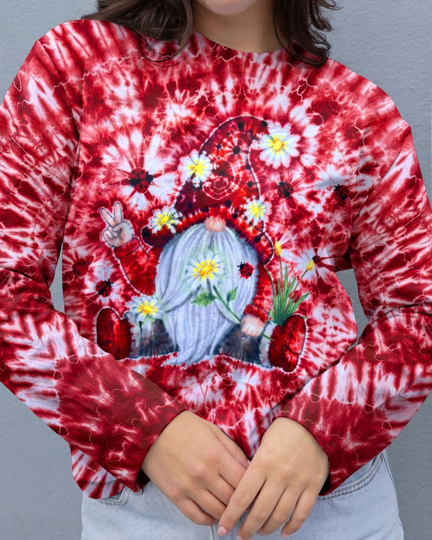 GROOVY GNOME RED BURST ALL OVER PRINT - TLTW2105262