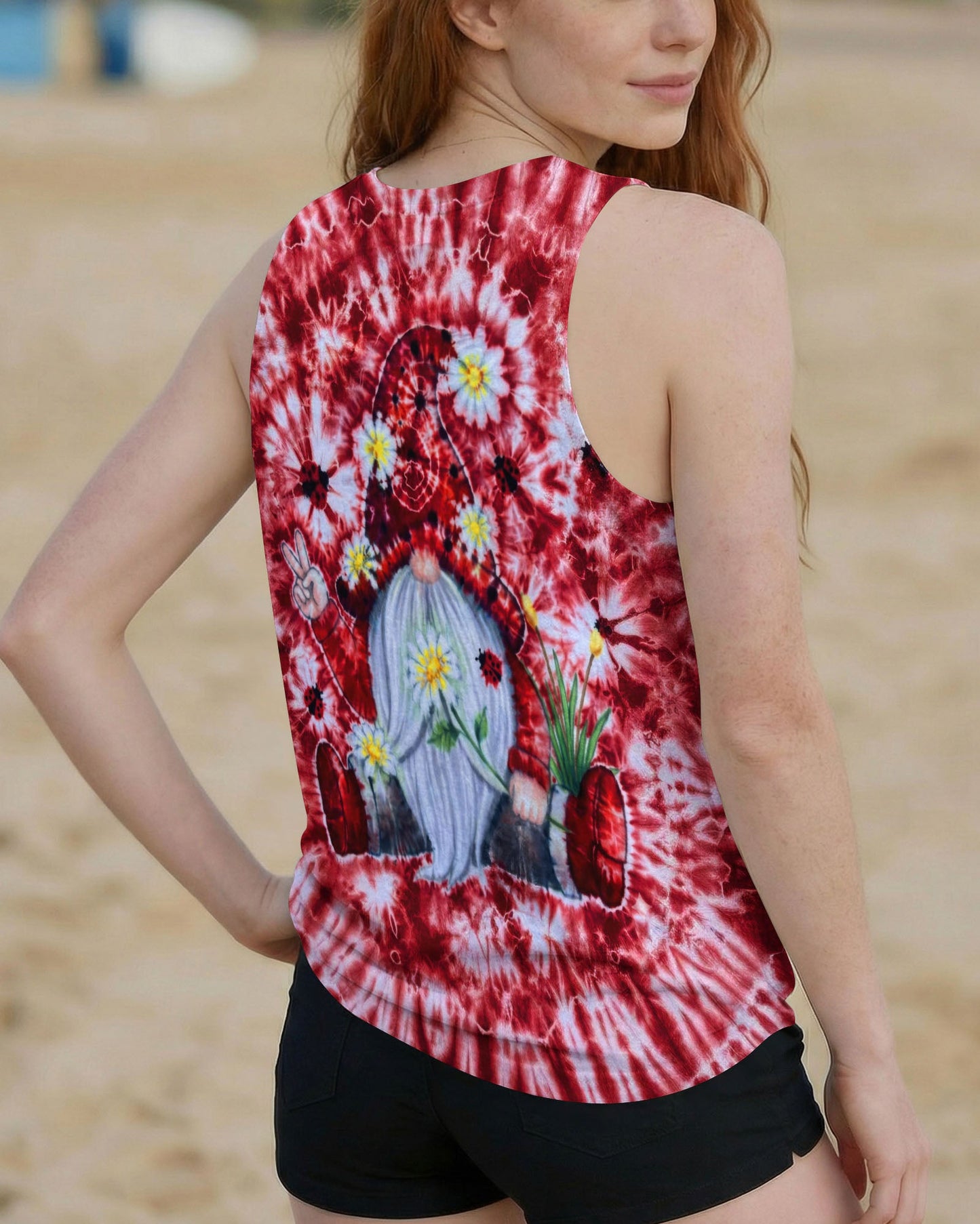 GROOVY GNOME RED BURST ALL OVER PRINT - TLTW2105262