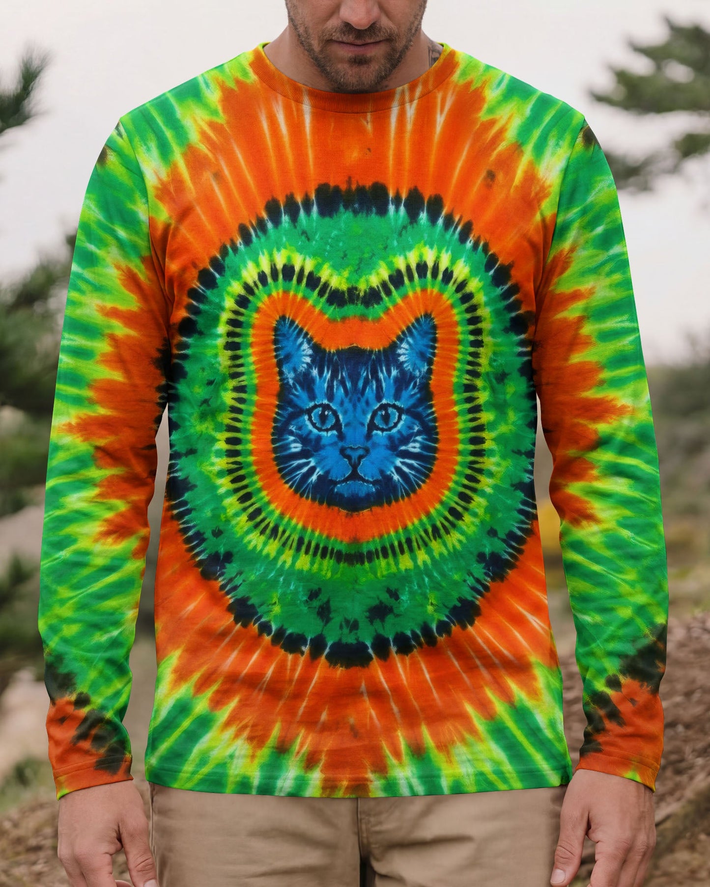 FUNNY CAT SWIRL ALL OVER PRINT - TLTW2205263