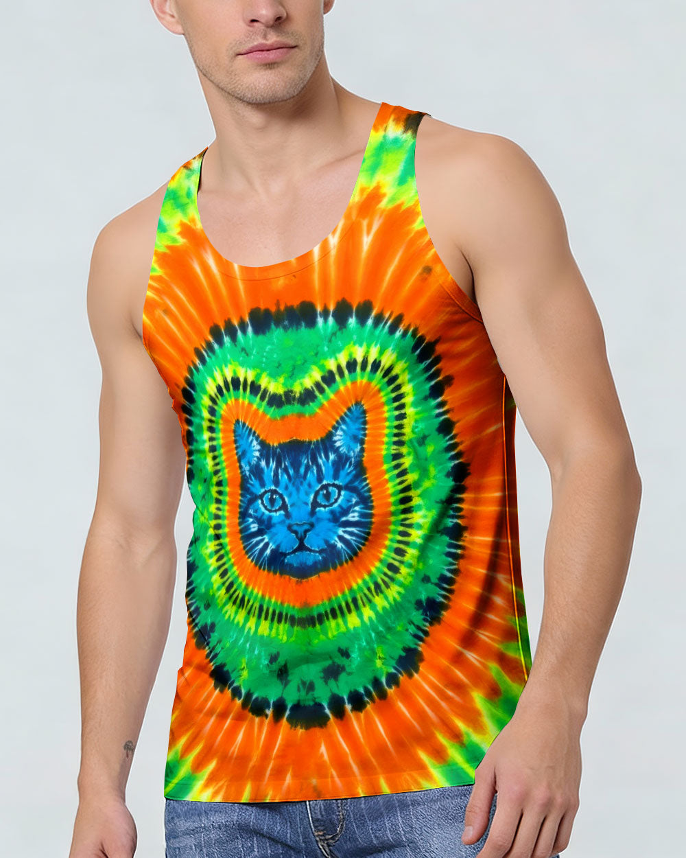 FUNNY CAT SWIRL ALL OVER PRINT - TLTW2205263