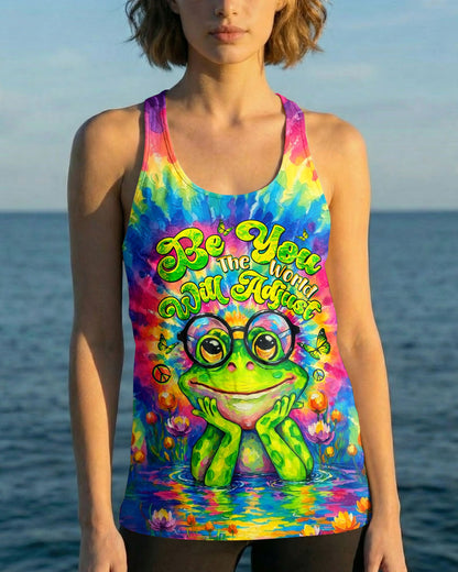 BE YOU THE WORLD WILL ADJUST FROG ALL OVER PRINT - TLTW2304263