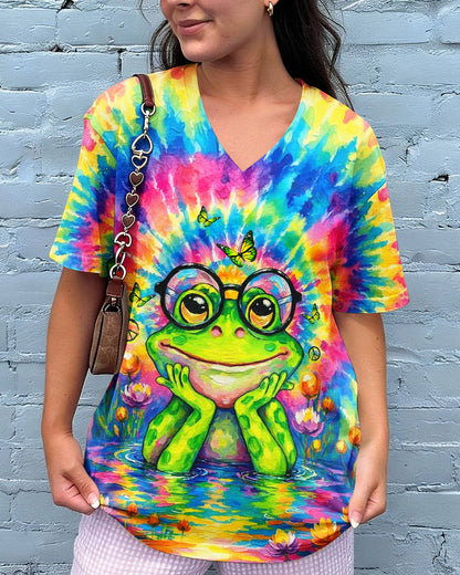BE YOU THE WORLD WILL ADJUST FROG ALL OVER PRINT - TLTW2304263