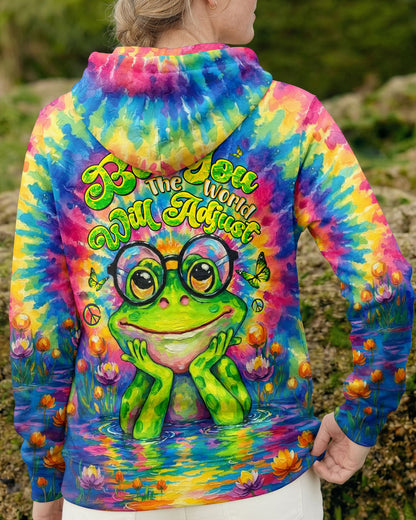 BE YOU THE WORLD WILL ADJUST FROG ALL OVER PRINT - TLTW2304263
