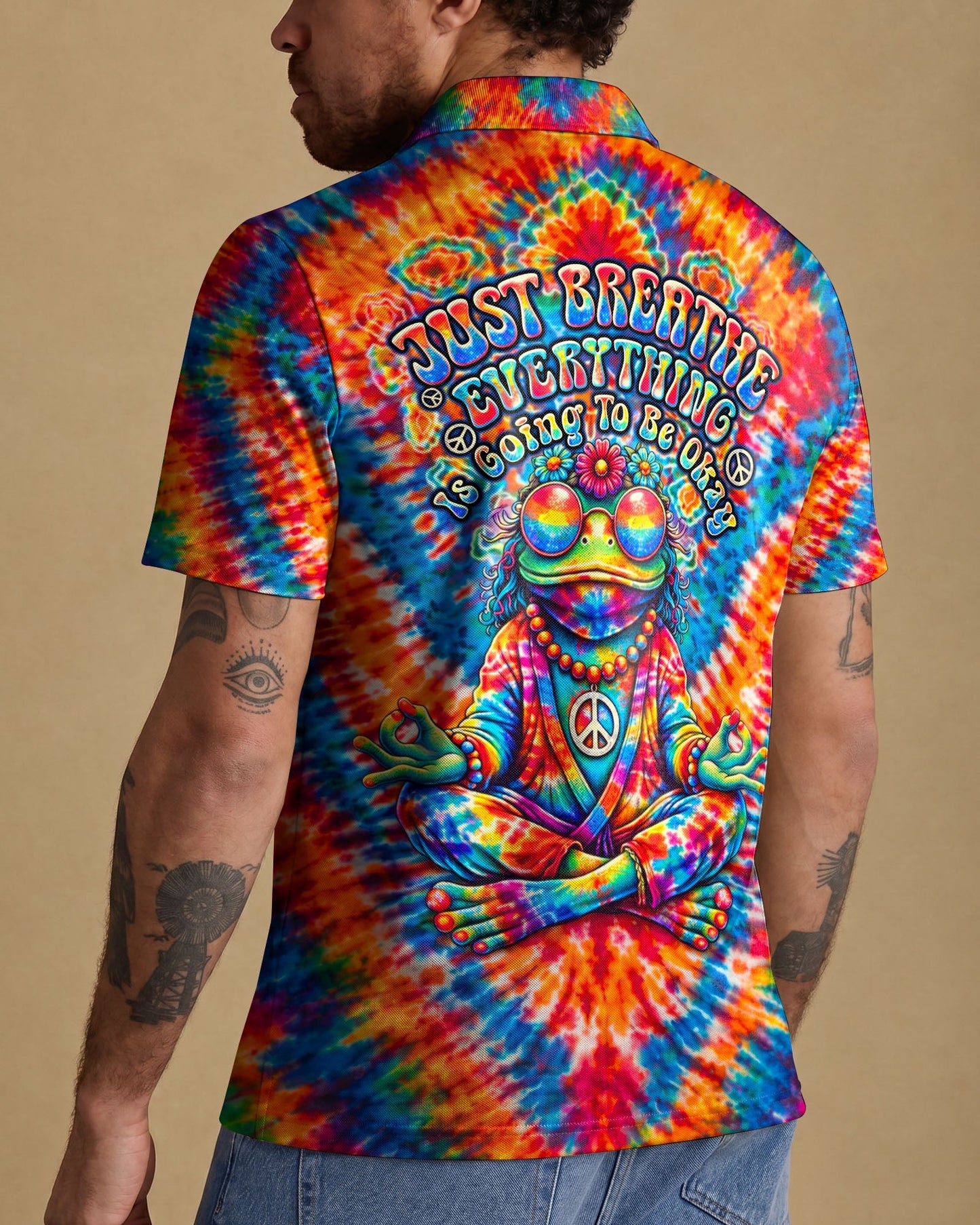 JUST BREATHE FROG V PATTERN ALL OVER PRINT - TLTW2306263