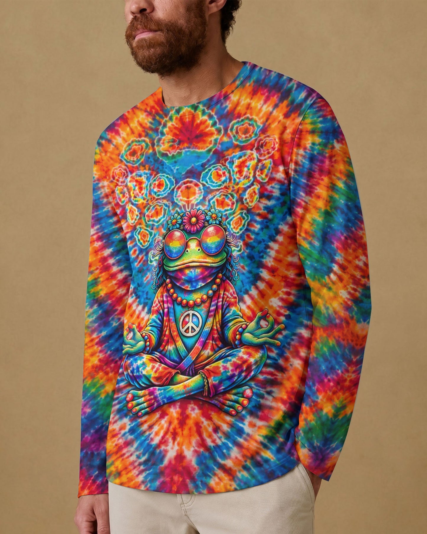 JUST BREATHE FROG V PATTERN ALL OVER PRINT - TLTW2306263