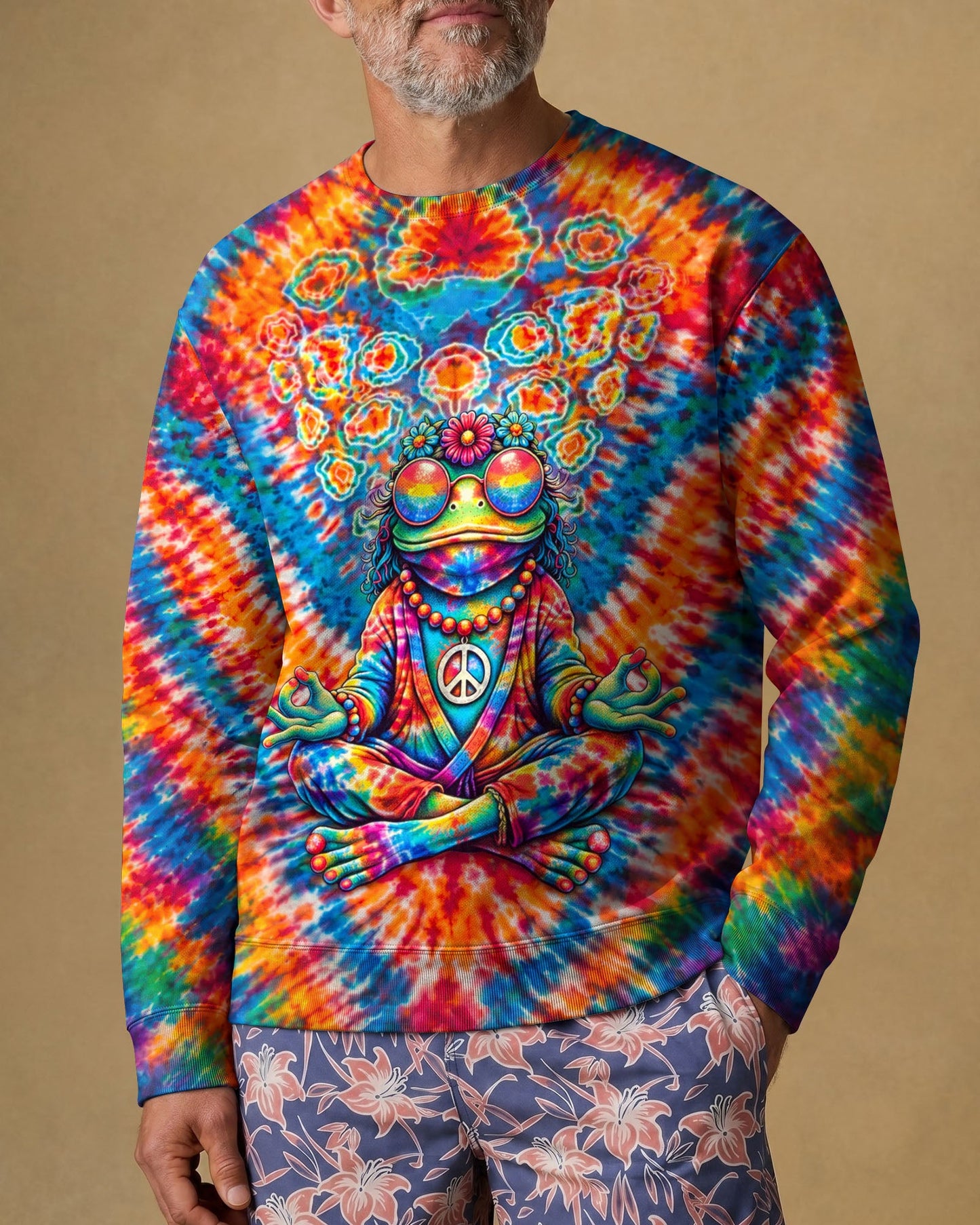 JUST BREATHE FROG V PATTERN ALL OVER PRINT - TLTW2306263