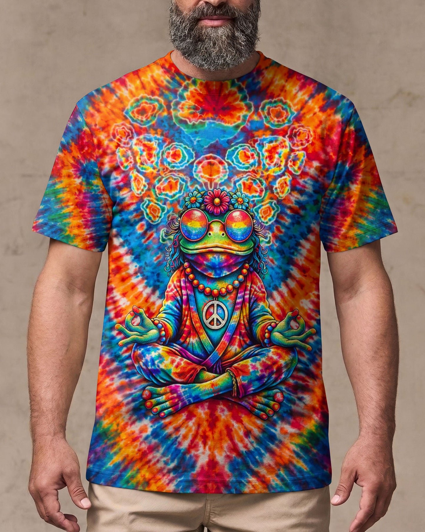 JUST BREATHE FROG V PATTERN ALL OVER PRINT - TLTW2306263