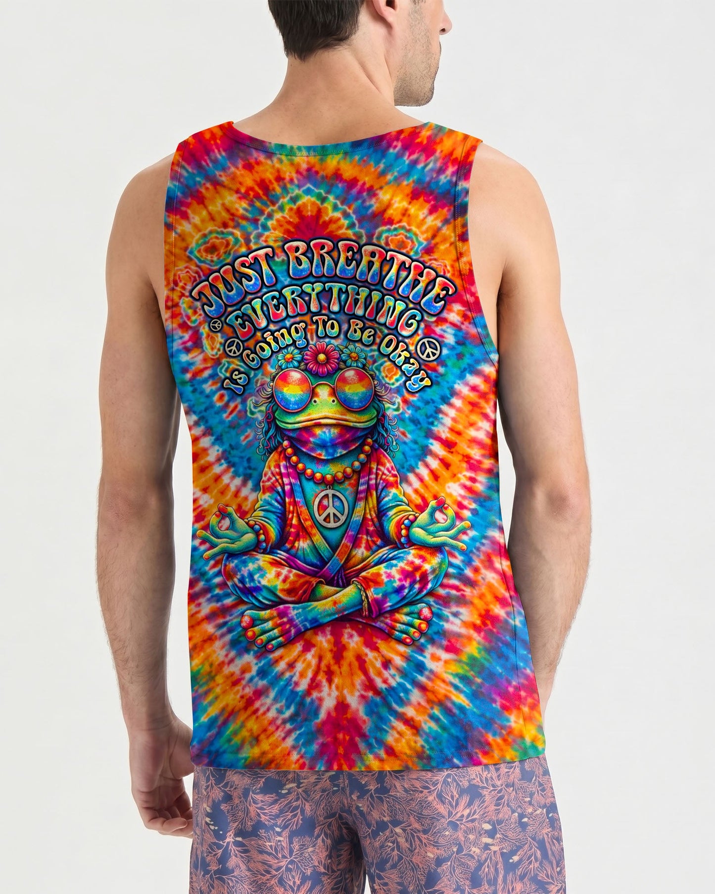 JUST BREATHE FROG V PATTERN ALL OVER PRINT - TLTW2306263
