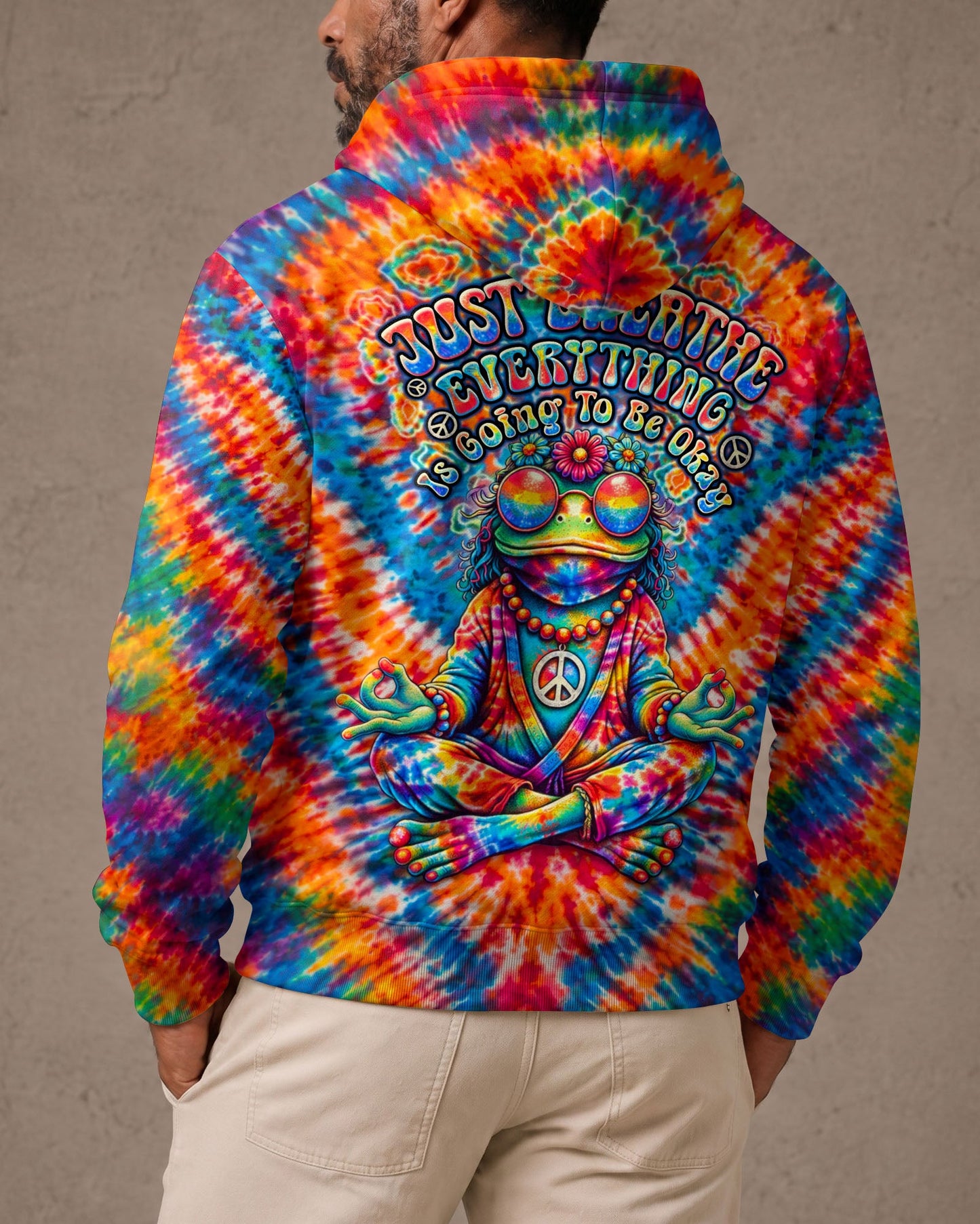 JUST BREATHE FROG V PATTERN ALL OVER PRINT - TLTW2306263