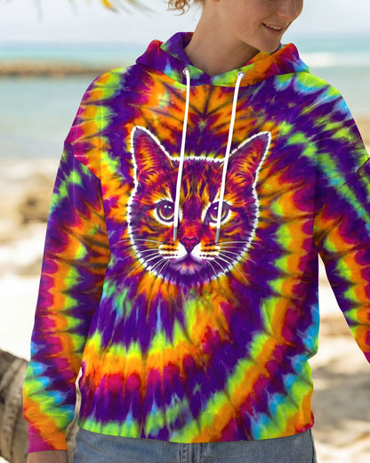 FUNNY CAT VIBRANT NEON BURST ALL OVER PRINT - TLTW2505264