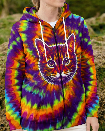 FUNNY CAT VIBRANT NEON BURST ALL OVER PRINT - TLTW2505264