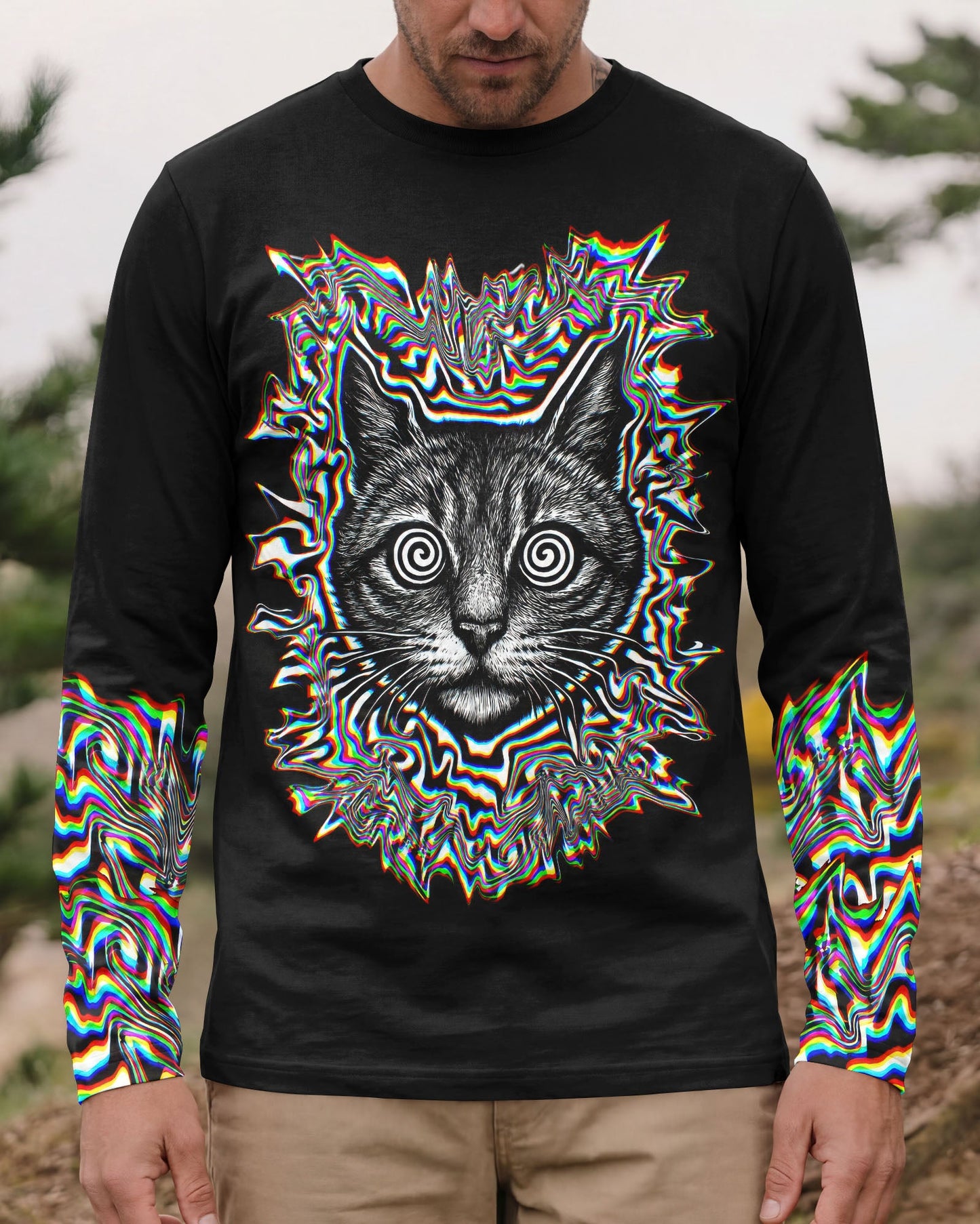 FUNNY CAT GLITCH AURA  ALL OVER PRINT - TLTW2705264