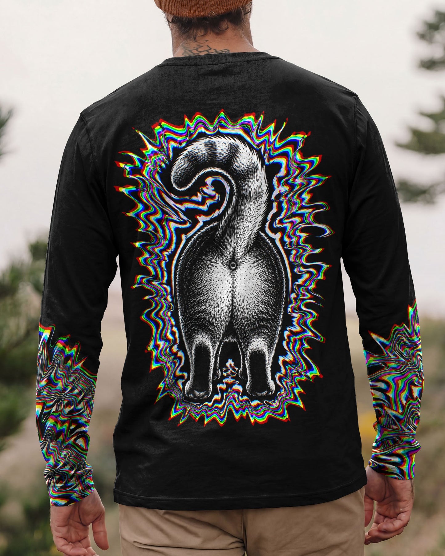 FUNNY CAT GLITCH AURA  ALL OVER PRINT - TLTW2705264