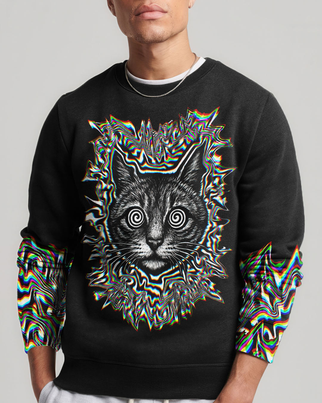 FUNNY CAT GLITCH AURA  ALL OVER PRINT - TLTW2705264