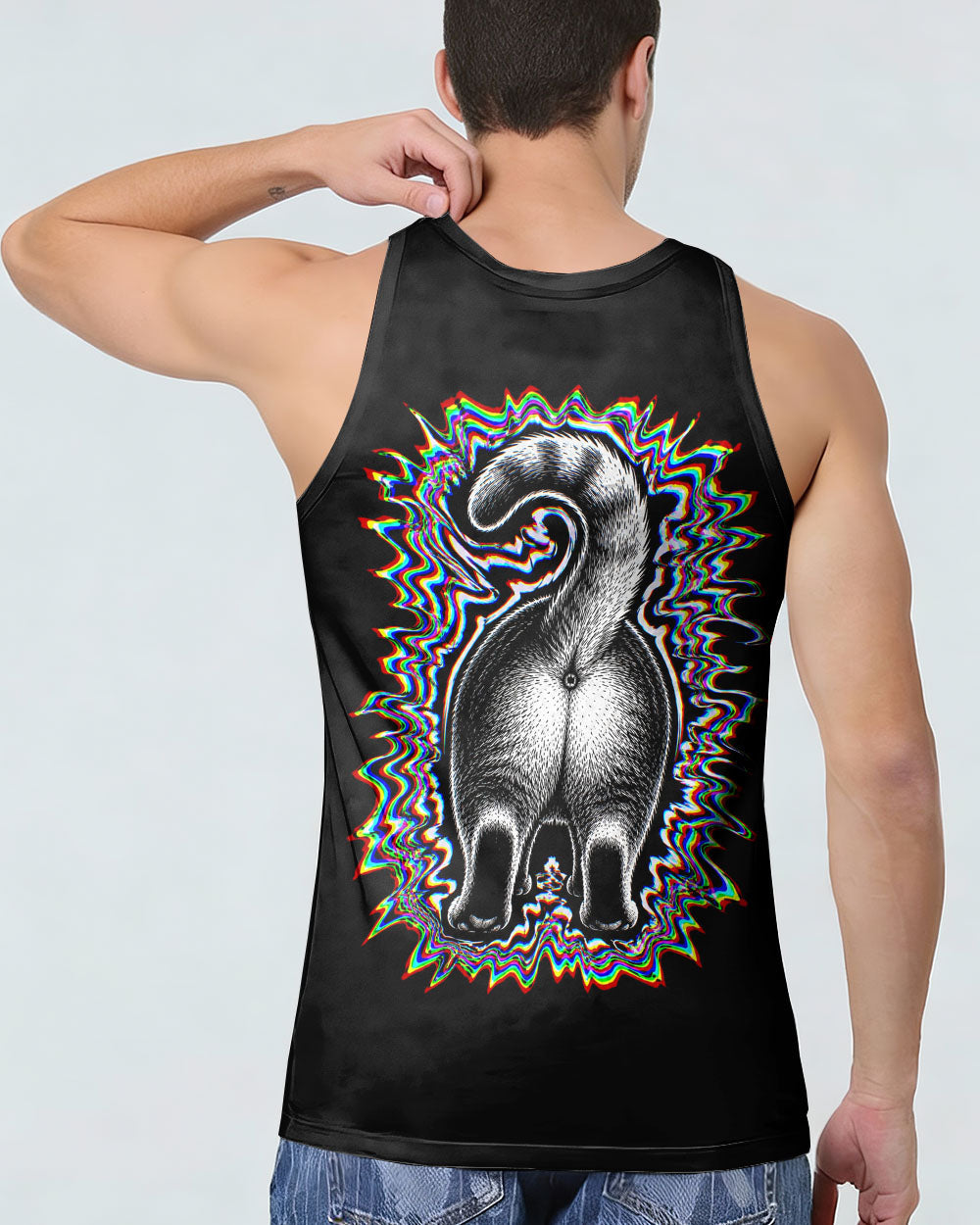 FUNNY CAT GLITCH AURA  ALL OVER PRINT - TLTW2705264