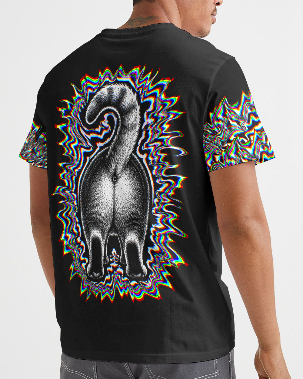 FUNNY CAT GLITCH AURA  ALL OVER PRINT - TLTW2705264