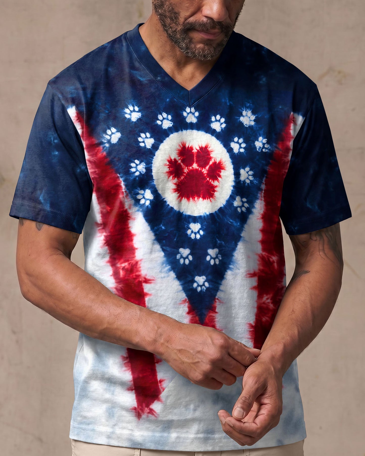 PAW PRINTS OHIO STATE PATTERN ALL OVER PRINT - TLTW2706262