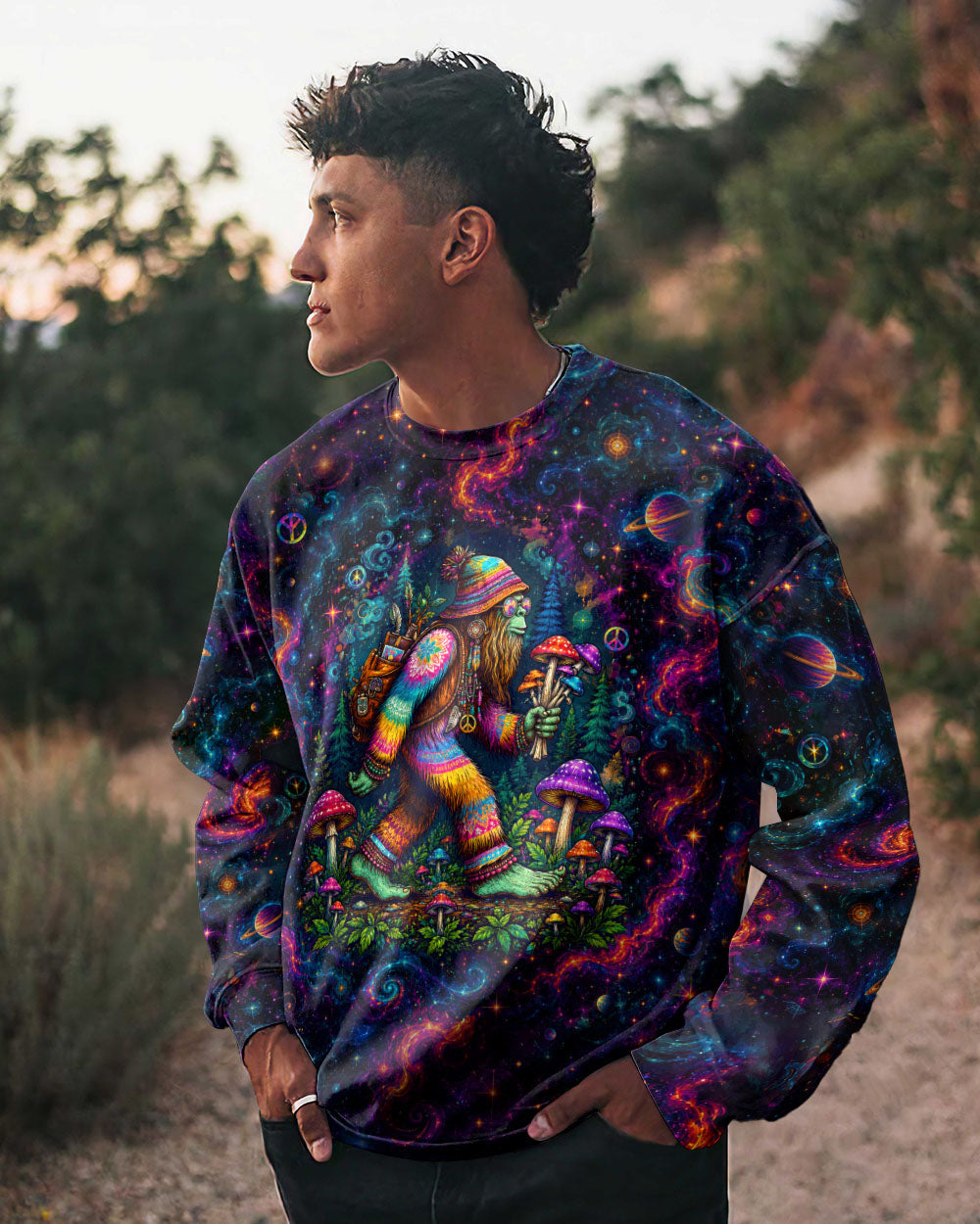 TRIPPY BIGFOOT LET'S GET WEIRD BIGFOOT ALL OVER PRINT - TLTW2805263