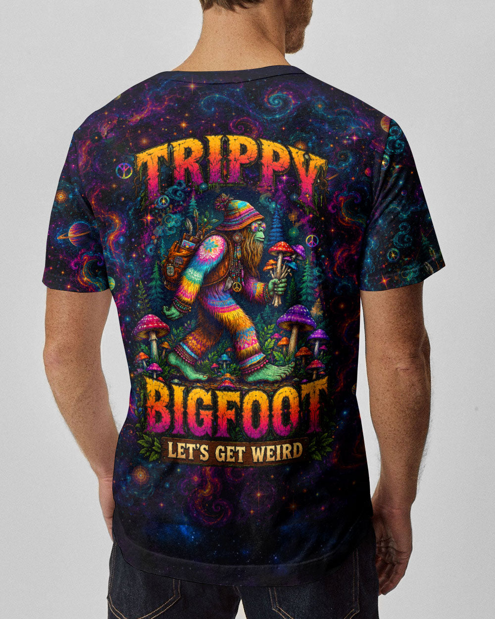 TRIPPY BIGFOOT LET'S GET WEIRD BIGFOOT ALL OVER PRINT - TLTW2805263
