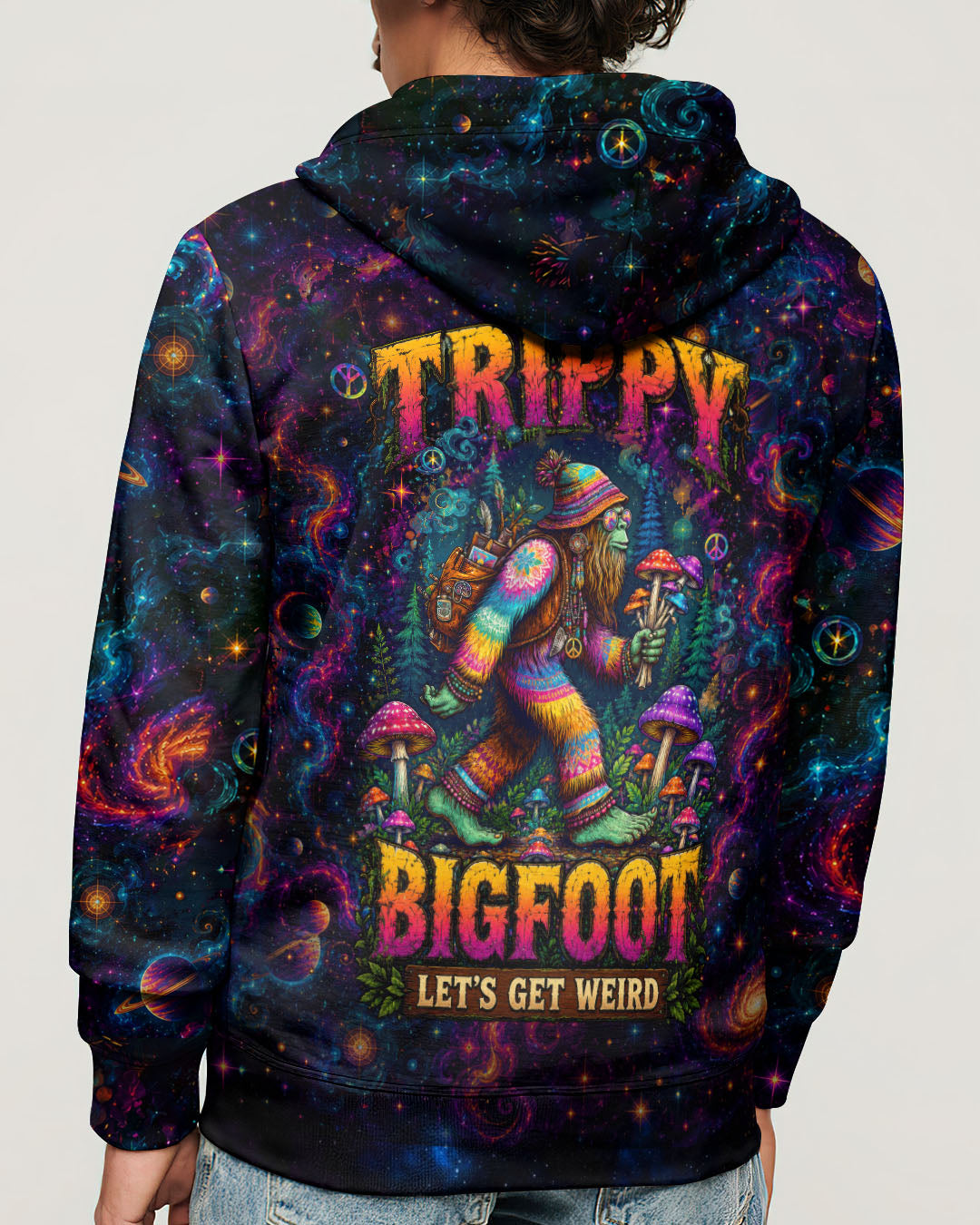 TRIPPY BIGFOOT LET'S GET WEIRD BIGFOOT ALL OVER PRINT - TLTW2805263