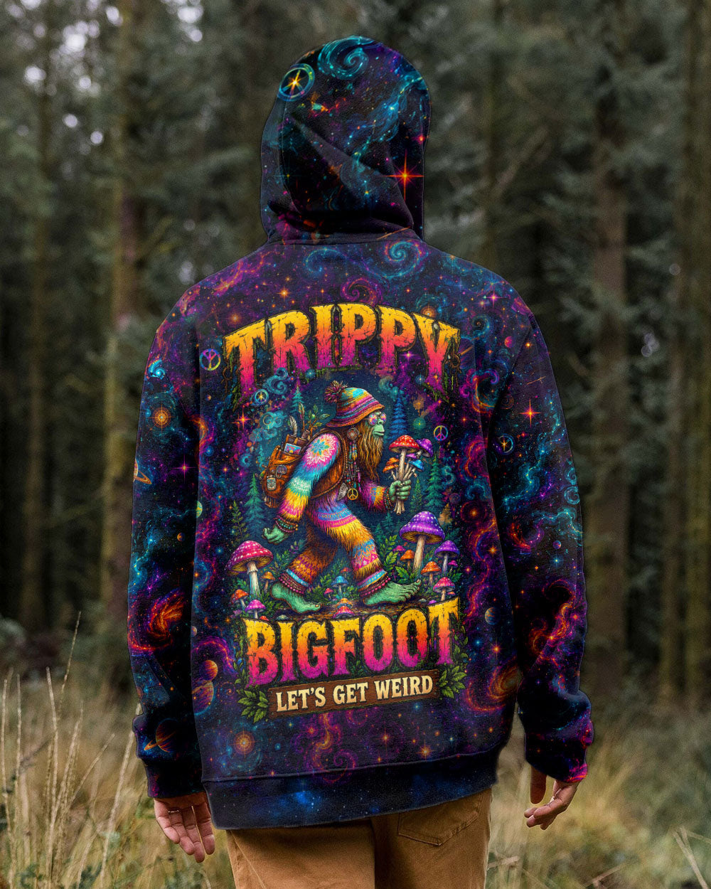 TRIPPY BIGFOOT LET'S GET WEIRD BIGFOOT ALL OVER PRINT - TLTW2805263