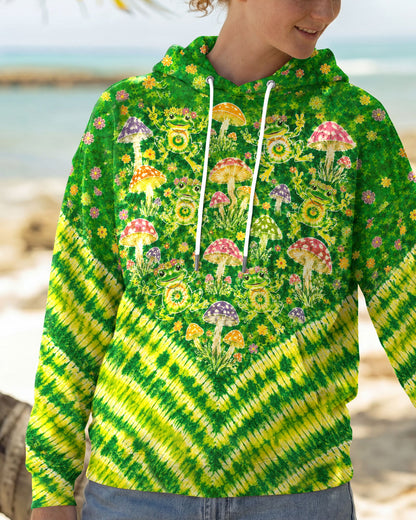 GROOVY FROGS AND MUSHROOMS V PATTERN ALL OVER PRINT  - TLTW3006263