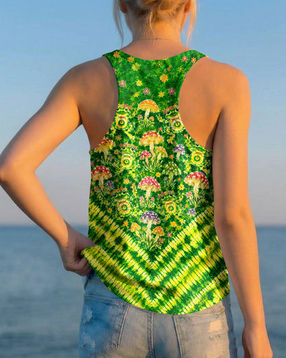 GROOVY FROGS AND MUSHROOMS V PATTERN ALL OVER PRINT  - TLTW3006263