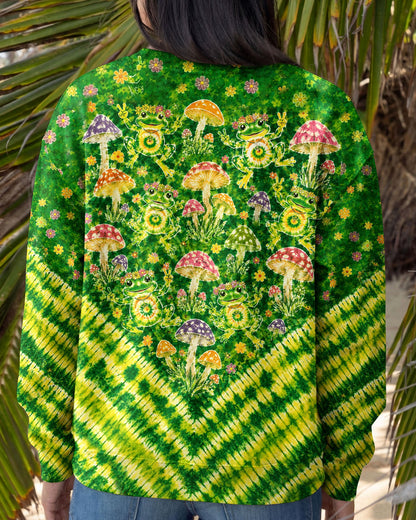 GROOVY FROGS AND MUSHROOMS V PATTERN ALL OVER PRINT  - TLTW3006263