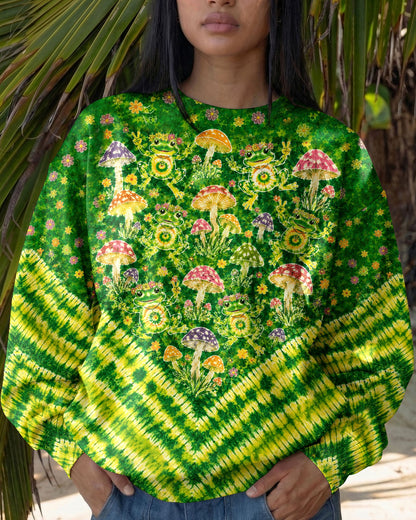 GROOVY FROGS AND MUSHROOMS V PATTERN ALL OVER PRINT  - TLTW3006263