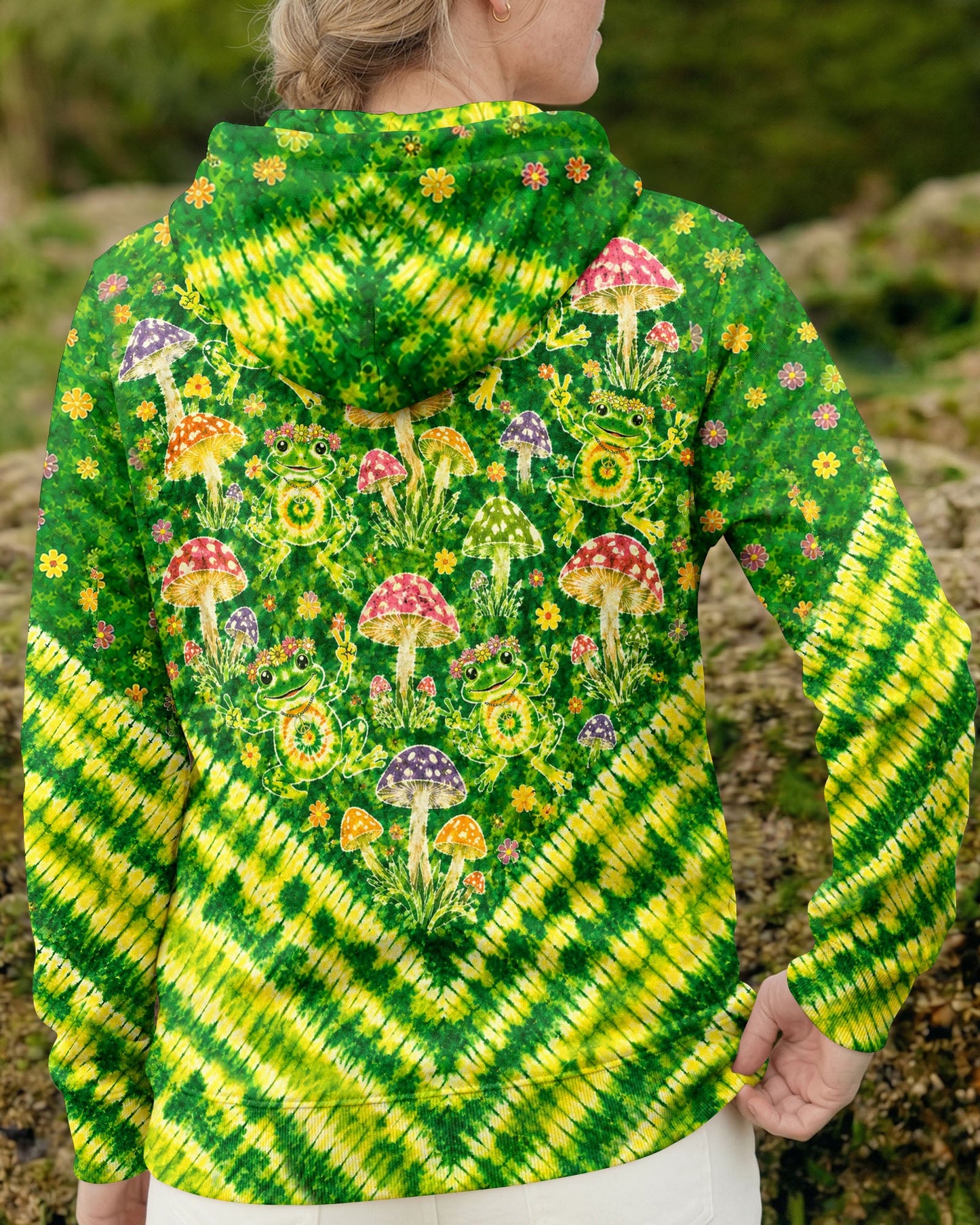GROOVY FROGS AND MUSHROOMS V PATTERN ALL OVER PRINT  - TLTW3006263