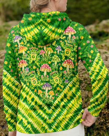 GROOVY FROGS AND MUSHROOMS V PATTERN ALL OVER PRINT  - TLTW3006263