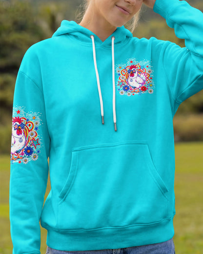 CHICKA BOOM BOOM HIPPIE CHICKEN ALL OVER PRINT - TY0406264