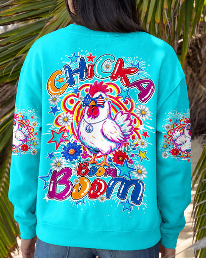 CHICKA BOOM BOOM HIPPIE CHICKEN ALL OVER PRINT - TY0406264