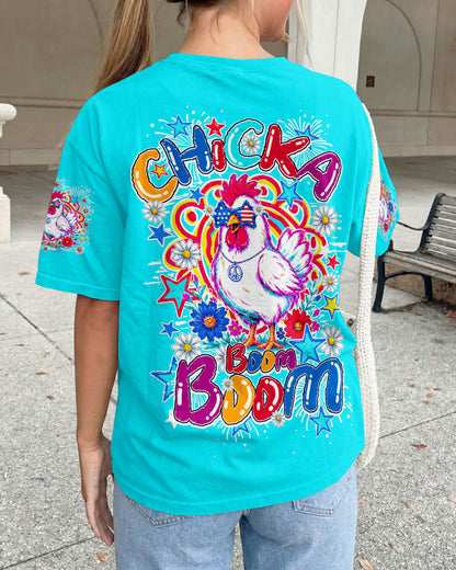 CHICKA BOOM BOOM HIPPIE CHICKEN ALL OVER PRINT - TY0406264