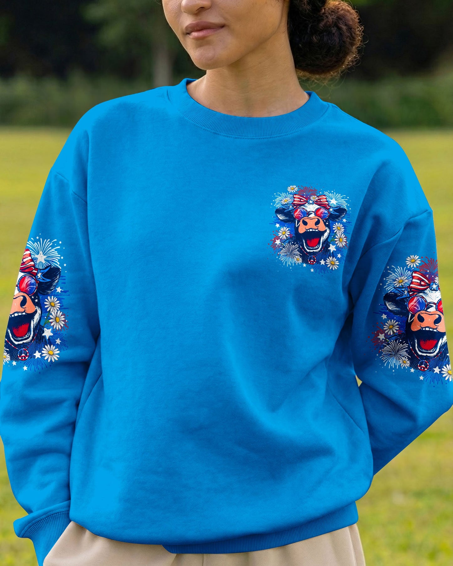 RED WHITE AND MOOO COW ALL OVER PRINT - TY0506262