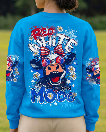 RED WHITE AND MOOO COW ALL OVER PRINT - TY0506262