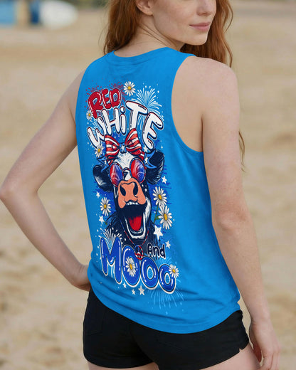 RED WHITE AND MOOO COW ALL OVER PRINT - TY0506262