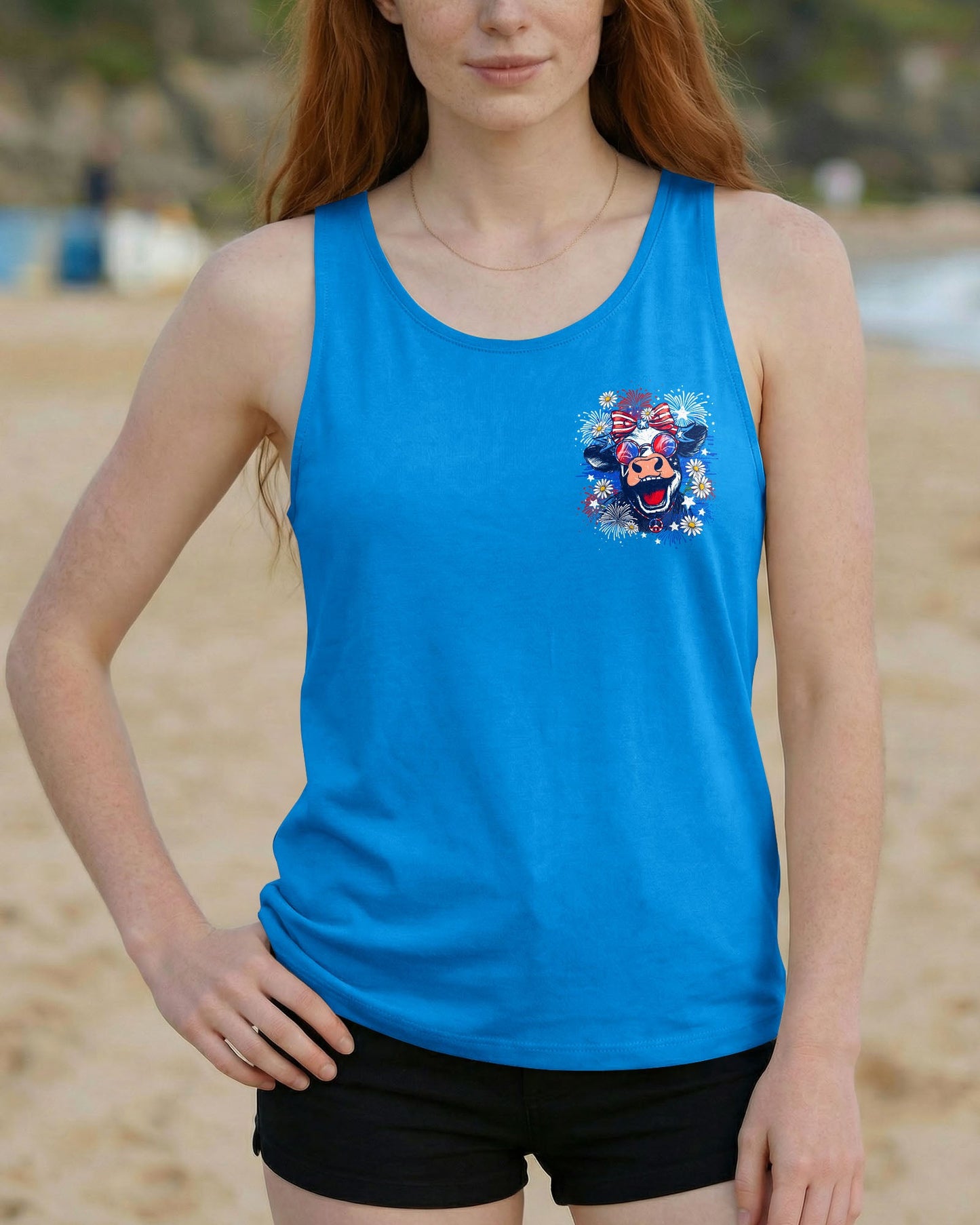 RED WHITE AND MOOO COW ALL OVER PRINT - TY0506262