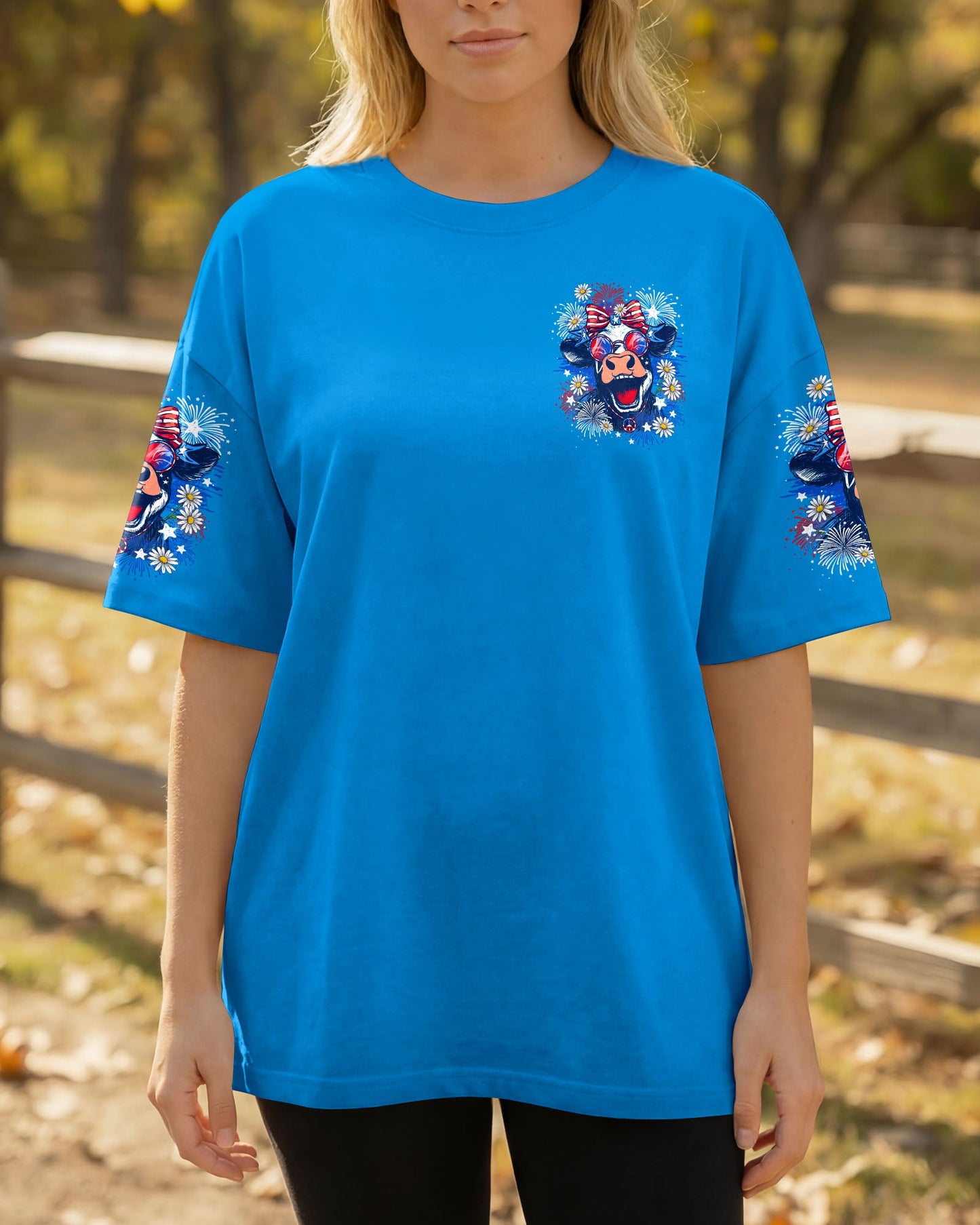RED WHITE AND MOOO COW ALL OVER PRINT - TY0506262