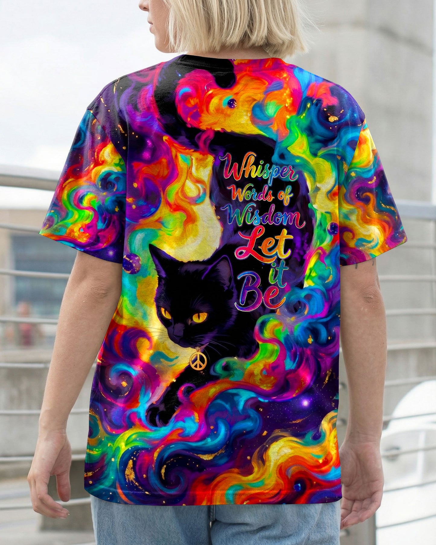 WHISPER WORDS OF WISDOM LET IT BE CAT ALL OVER PRINT - TY0705261