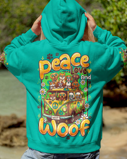 PEACE LOVE AND WOOF ALL OVER PRINT - TY0707261