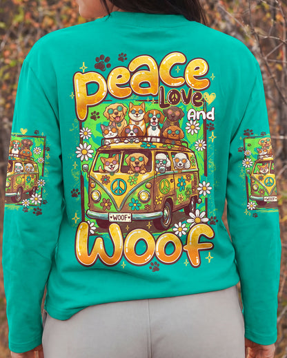PEACE LOVE AND WOOF ALL OVER PRINT - TY0707261