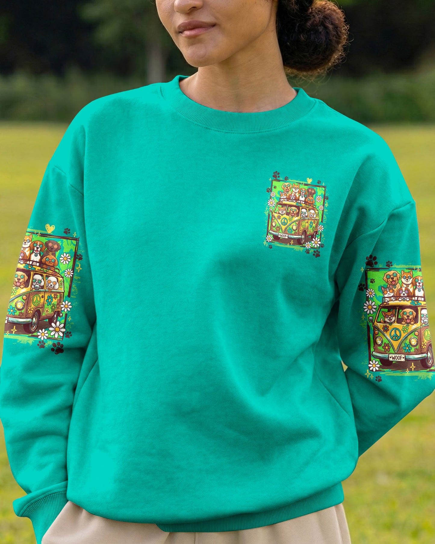 PEACE LOVE AND WOOF ALL OVER PRINT - TY0707261