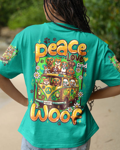PEACE LOVE AND WOOF ALL OVER PRINT - TY0707261