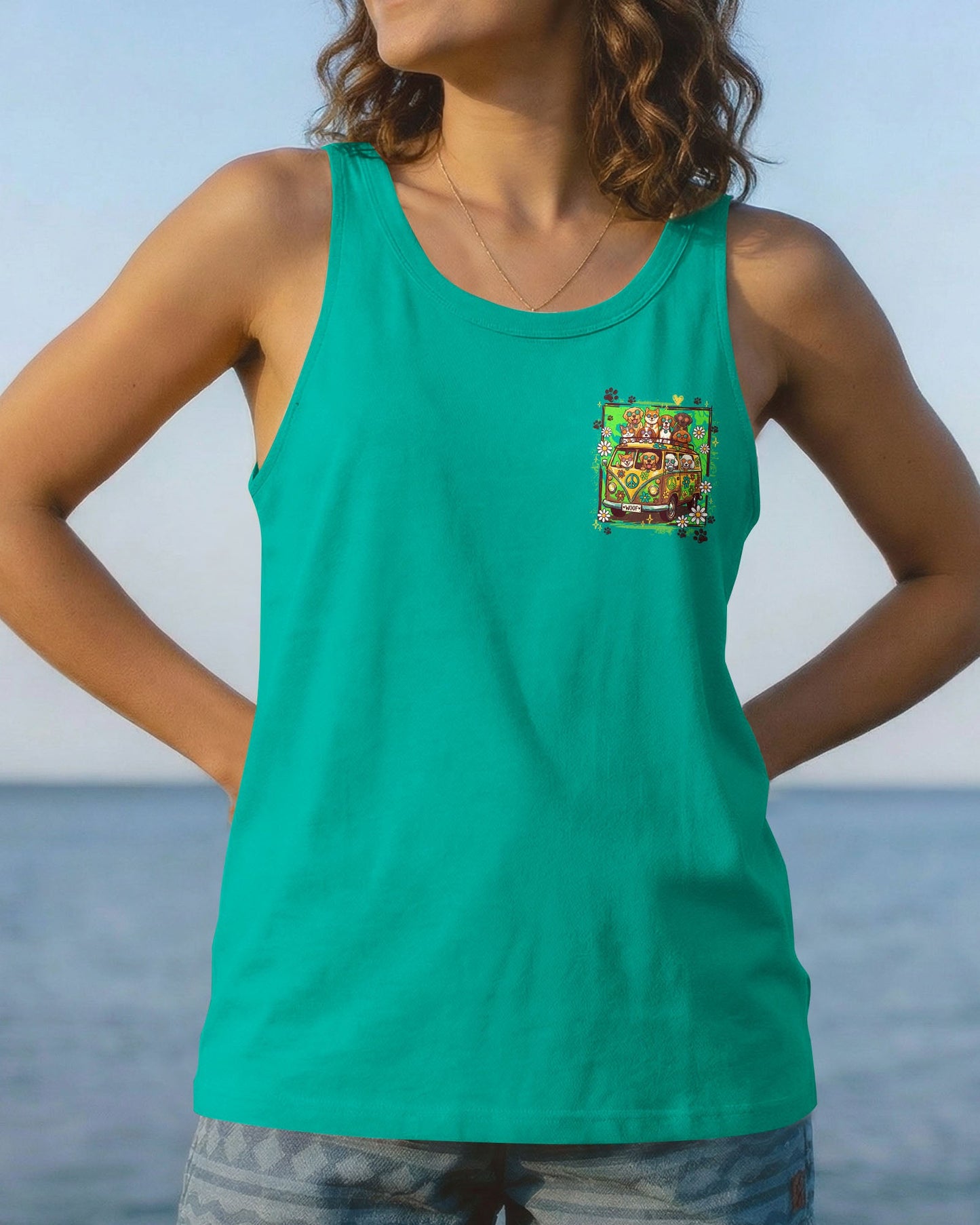 PEACE LOVE AND WOOF ALL OVER PRINT - TY0707261