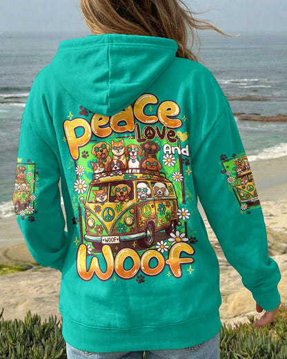 PEACE LOVE AND WOOF ALL OVER PRINT - TY0707261