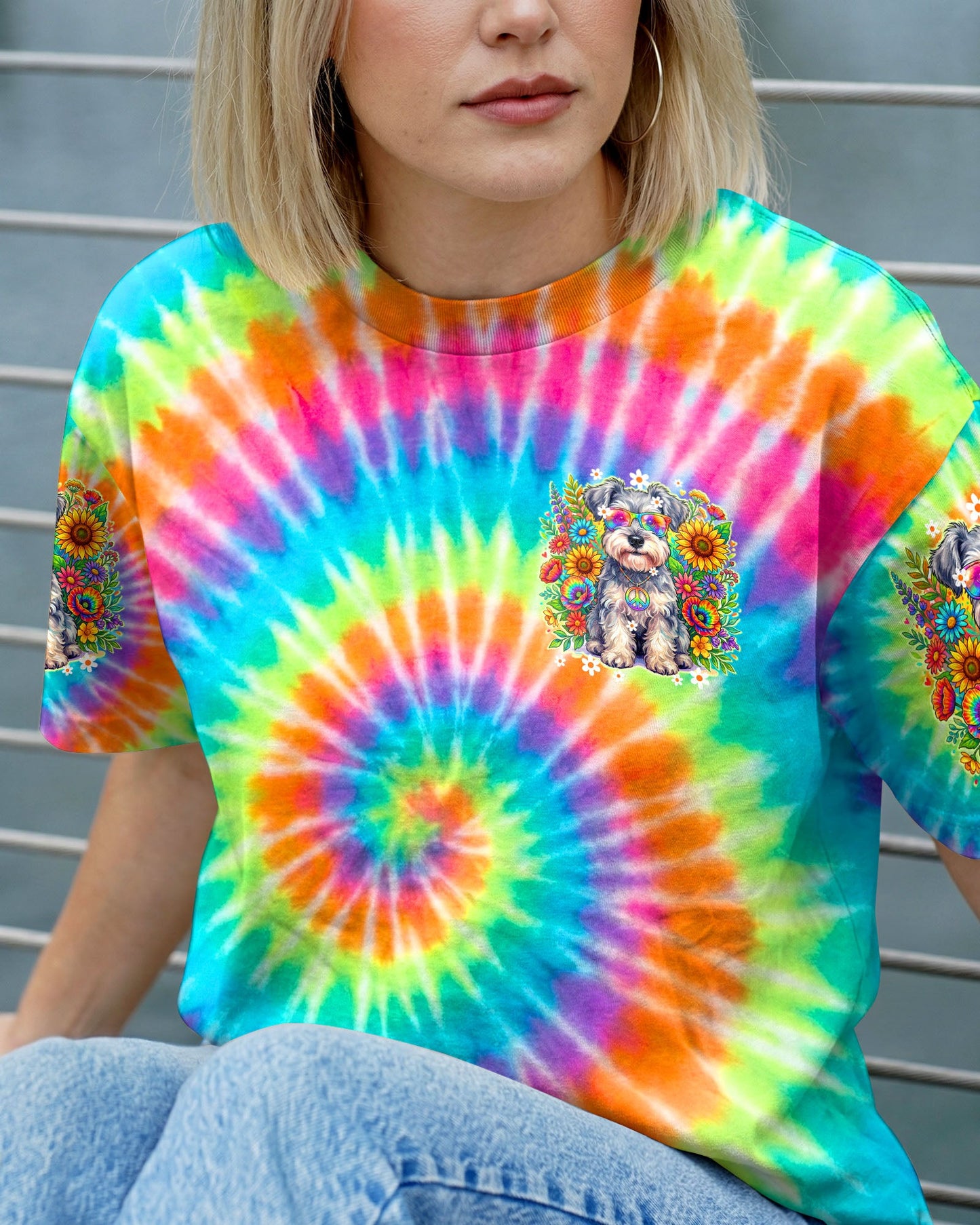 IN A WORLD WHERE YOU CAN BE ANYTHING BE KIND SCHNAUZER DOG ALL OVER PRINT - TY0805264