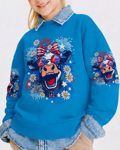 RED WHITE AND MOOO COW KIDS ALL OVER PRINT - TY0806261