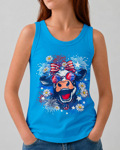 RED WHITE AND MOOO COW KIDS ALL OVER PRINT - TY0806261