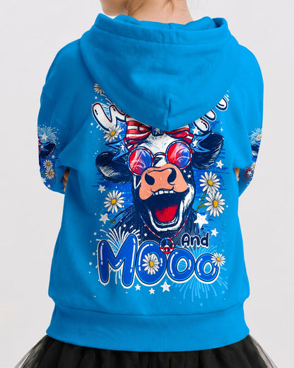 RED WHITE AND MOOO COW KIDS ALL OVER PRINT - TY0806261